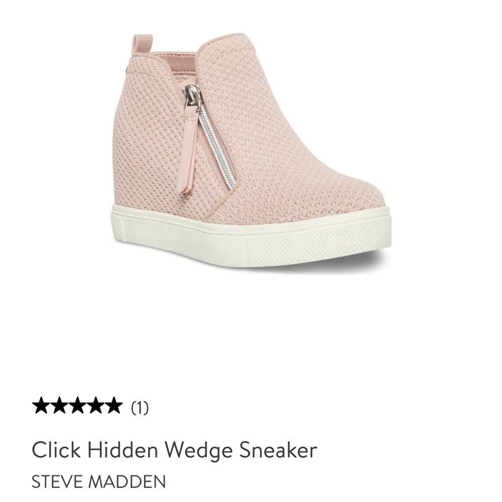NEW - STEVE MADDEN Kids Click Hidden Wedge Sneaker STEVE MADDEN